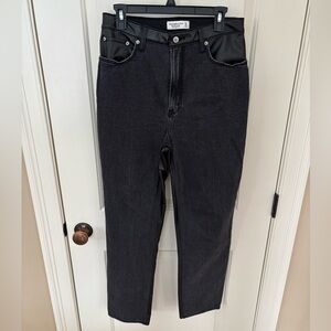 Abercrombie & Fitch Black Straight Leg Jeans - CURVE LOVE EXTRA LONG